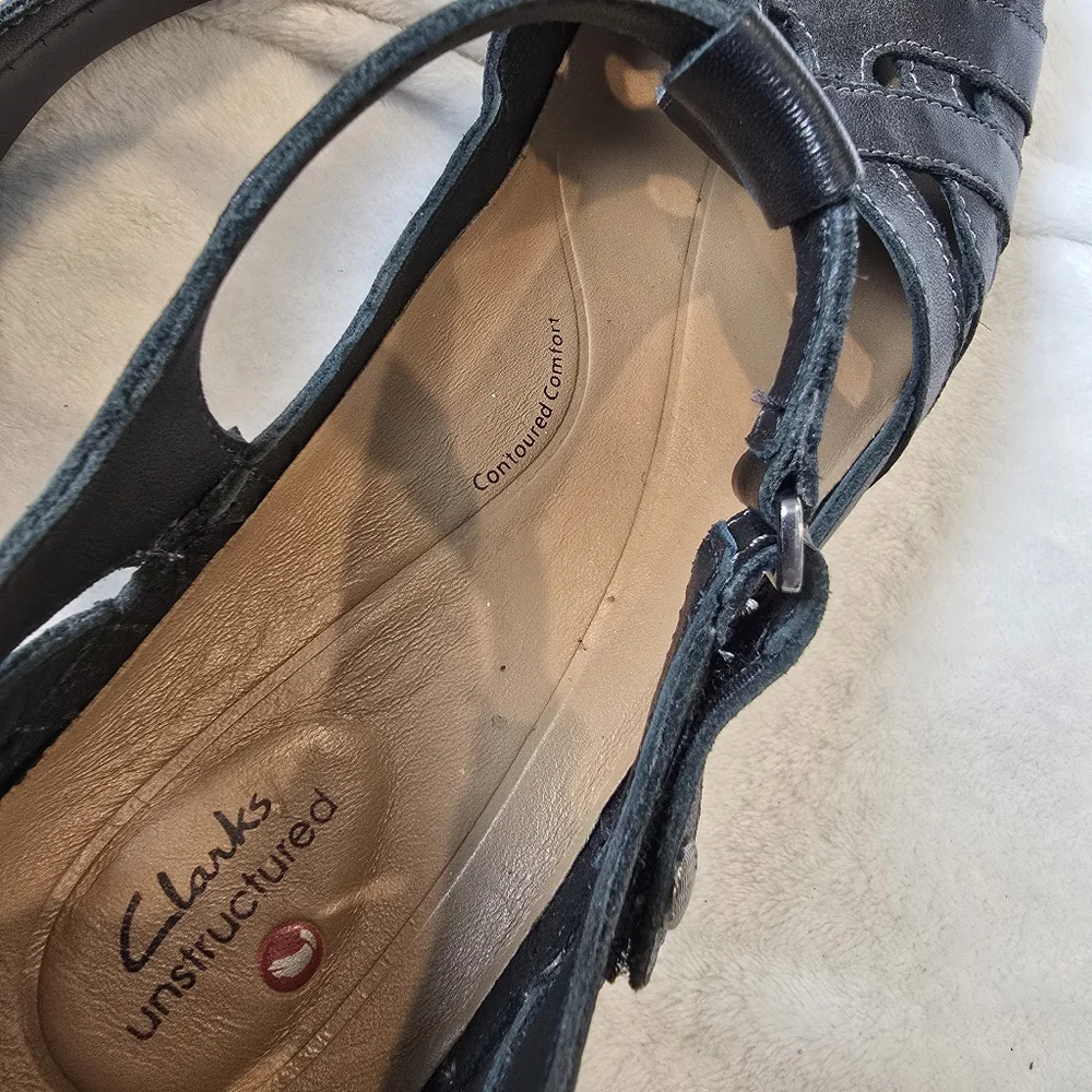 Clarks Unstructured Womens Black  Cora Dream T-strap Mary Jane 11